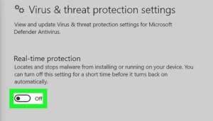 Disable Antivirus Software