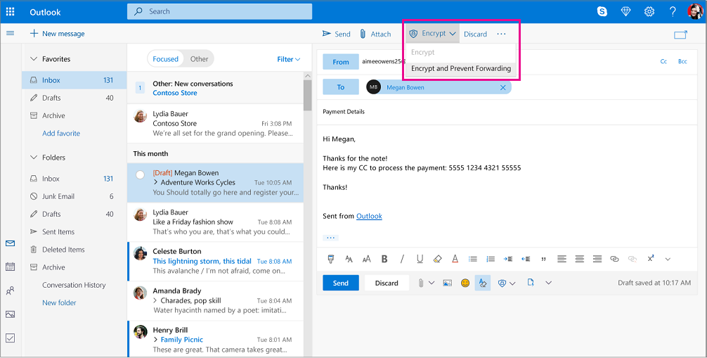 On The Microsoft Outlook Desktop Client