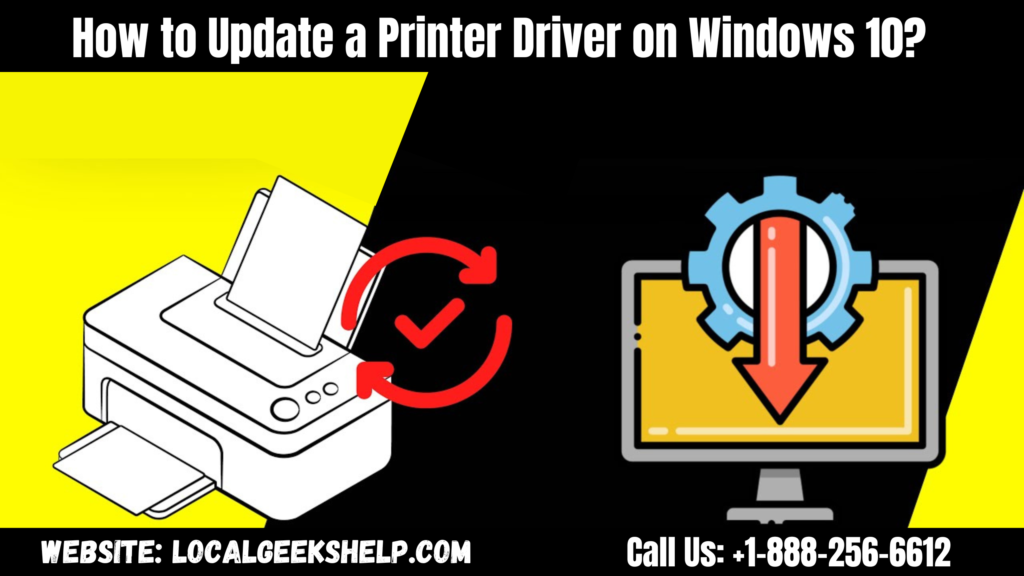 How do I update a printer driver on Windows 10?