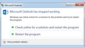 Solve Microsoft Outlook stopped working Error