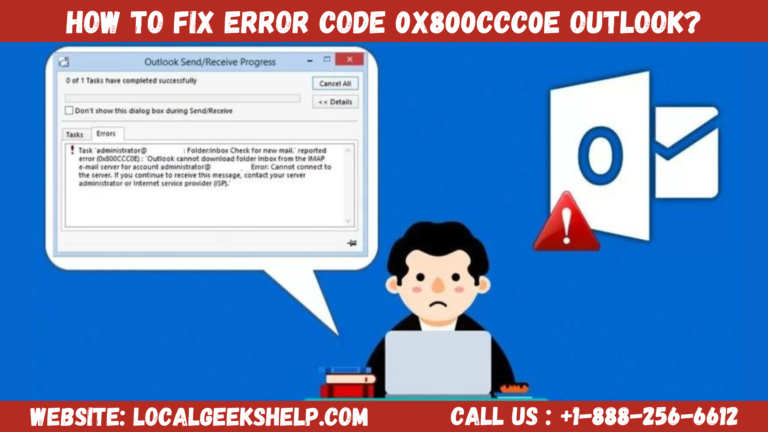 Error Code 0x800CCC0E Outlook