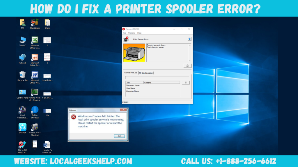 How do I Fix a Printer Spooler Error?